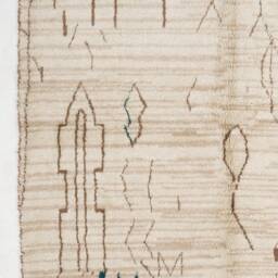 Handmade Beige Berber Rug Moroccan Tribal Wool Carpet - 8'x10' - thumbnail 4