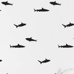 Shark Wall Decal Nautical Kids Room Marine Fish Wall Sticker Bedroom Office Pattern Wallpaper Vinyl Decals Bar Stickers Home Decor - thumbnail 2