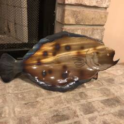 Handmade Flounder Fish Metal Wall Art, Home Decor - thumbnail 2