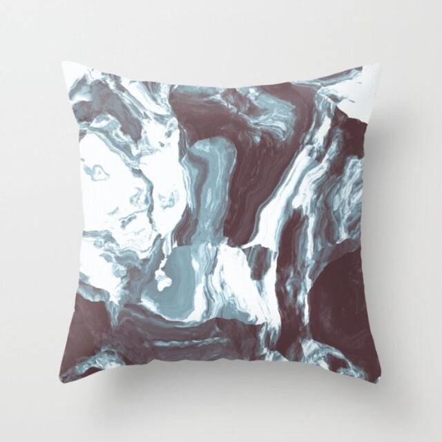 Abstract Throw Pillow. 18x18 Pillow Case. Marble Watercolor Effect Cushion Cover. Bohemian Sofa Modern Decorative - image 1
