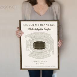 Philadelphia Eagles, Lincoln Financial Field Seating Chart, Art, Eagles Football, Gift For Fan, Nfl Stadium Art, Decor - thumbnail 2