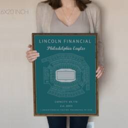 Philadelphia Eagles, Lincoln Financial Field Seating Chart, Art, Eagles Football, Gift For Fan, Nfl Stadium Art, Decor - thumbnail 3