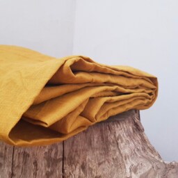 Mustard Yellow Linen Sheets - Full Size King Queen Housewarming Gift For Women - thumbnail 3