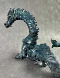 Bronze Dragon Sculpture Hand-Cast Fantasy Art Decor By Kindrie Grove - thumbnail 1