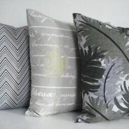 Botanical Leaves Pillow Cover - Neutral Taupe, Silver, & Ivory - thumbnail 3