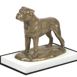 Bullmastiff, Dog On White Wooden Base Statue, Limited Edition, Artdog - thumbnail 2