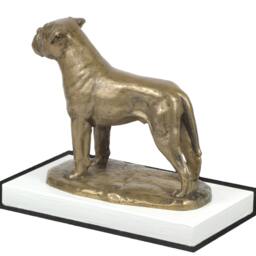 Bullmastiff, Dog On White Wooden Base Statue, Limited Edition, Artdog - thumbnail 3