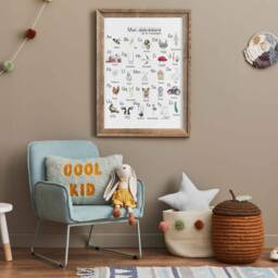 Abc Print, Children's Alphabet Farm Animal Educational Poster - thumbnail 2