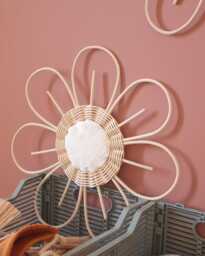 Large Rattan Anemone Flower - Wall Decoration For Children's & Baby's Room - thumbnail 1