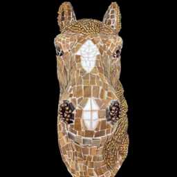 Palomino Mosaic & Beaded Horse Head Wall Hanging - thumbnail 3