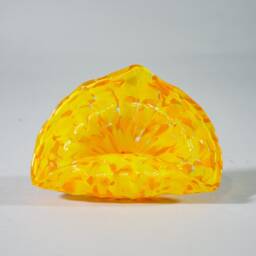 Blown Glass Business Card Or Phone Holder Yellow - thumbnail 3