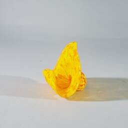 Blown Glass Business Card Or Phone Holder Yellow - thumbnail 2