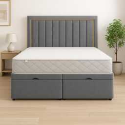 Plush Velvet Ottoman Bed With 54 - thumbnail 2