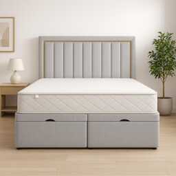 Plush Velvet Ottoman Bed With 54 - thumbnail 1