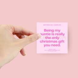 Funny Auntie Christmas Gift Candle, Family Secret Santa, Scented ??? - thumbnail 2
