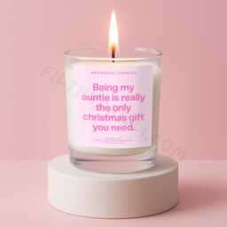 Funny Auntie Christmas Gift Candle, Family Secret Santa, Scented ???