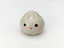 Cute Handmade Ceramic Dumpling. Happy Soup Adorable Gyoza. Foodie Gift. Xiao Long Bao. Small-Batch Ceramics. Hand-Painted Pottery - thumbnail 1