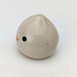 Cute Handmade Ceramic Dumpling. Happy Soup Adorable Gyoza. Foodie Gift. Xiao Long Bao. Small-Batch Ceramics. Hand-Painted Pottery - thumbnail 2