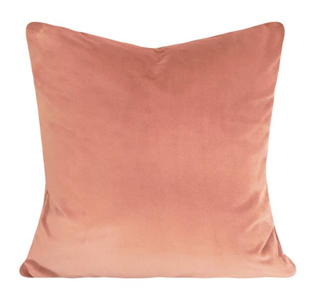 Salmon Velvet Pillow Cover - Peach Pink Cotton Cushion Luxury Throw Modern Accent All Sizes Available - image 1
