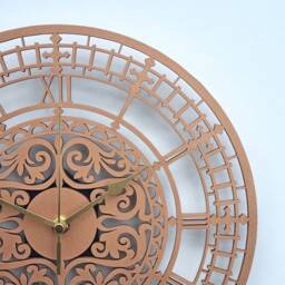 Mandala Wall Clock Bronze Metalic Colour Wooden Silent Non Ticking Roman Numerals 30cm 55cm Ornament Gift - thumbnail 3