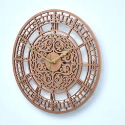 Mandala Wall Clock Bronze Metalic Colour Wooden Silent Non Ticking Roman Numerals 30cm 55cm Ornament Gift - thumbnail 1