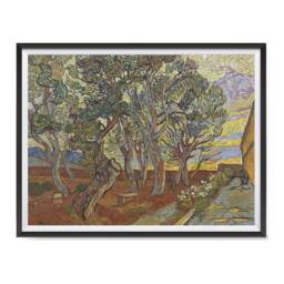 Vincent Van Gogh Art Reproduction Posters - Poster Printing Wall Print For Home Office Decor Garden Of The Asylum - thumbnail 1