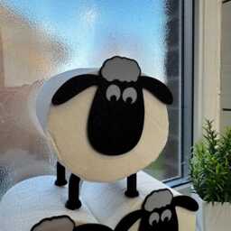 Funny Sheep Toilet Paper Roll Holder Bathroom & Organiser Accessories Home Indoor Storage Decor - Set Of 3 Loo - thumbnail 3