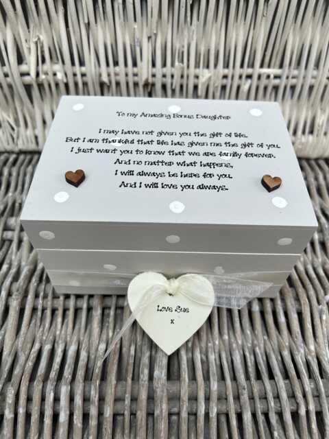 Personalised Box. You Are Like A Daughter To Me. Special Bonus Daughter Gift Birthday Christmas Trinket Jewellery Box Any Name You Want - image 1