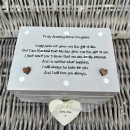 Personalised Box. You Are Like A Daughter To Me. Special Bonus Daughter Gift Birthday Christmas Trinket Jewellery Box Any Name You Want - thumbnail 2