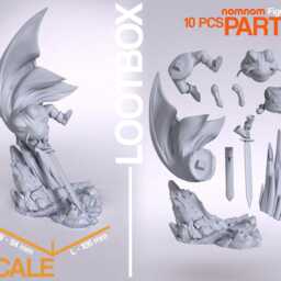 Frog - Chrono Trigger 3D Printed Figure 110 Scale - thumbnail 2