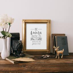 Be Lovers Bold in Broken Places - 8x10 Print Hand Lettering Typography - thumbnail 2