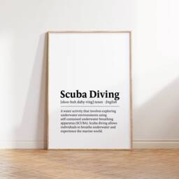 Scuba Diving Print Poster Set - Of 3 Posters - Watercolour Art Painting Decoration Decor Water Sports Gifts - thumbnail 3