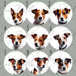 Personalised Jack Russell Bauble, Terrier Puppy Watercolour Painting Dog Digital Real Glitter Name Christmas Tree Pet Gift Ideas Lover Owner - thumbnail 2
