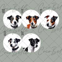 Personalised Jack Russell Bauble, Terrier Puppy Watercolour Painting Dog Digital Real Glitter Name Christmas Tree Pet Gift Ideas Lover Owner - thumbnail 3