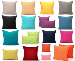 Solid Cotton Pillow Covers - Multiple Colors Available Custom Size Cushion Modern Home Decor