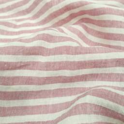 Striped Linen Pillowcase With Ruffles Nautical Style Washed Pillow Sham - thumbnail 4