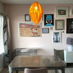 Handwoven Rattan Pendant Light, Thin Lighting Fixture, Romantic Ceiling Lamp, 4 Color Options