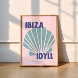 Ibiza Idyll Print - 5 Colours Travel - Travel Prints, Print, Art, Spain, Wall Pacha, Boho, Beige - thumbnail 3