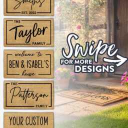 Custom Surname Doormat - Make Your Family Name The Welcome At Door - thumbnail 2