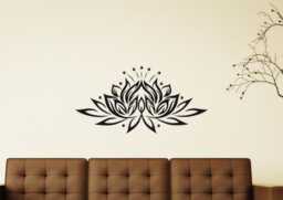 Lotus Wall Decal Vinyl Sticker Beautiful Flower Yoga Art Bedroom Home Decor - 8Lts - thumbnail 1