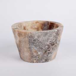 Travertine Bowl, Rustic Style Marble Handmade Natural Stone Beige Stone Grey Home Gift, Decoration - thumbnail 4