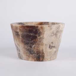 Travertine Bowl, Rustic Style Marble Handmade Natural Stone Beige Stone Grey Home Gift, Decoration - thumbnail 2