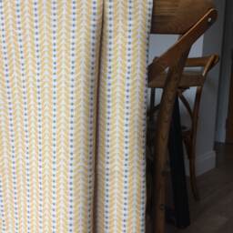 Sample Only - Curtains Made To Measure? Just Need Pole Length & Drop Quote Mustard Linen Scandi Wings - thumbnail 3