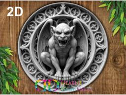 Gargoyle Sign, Garden Ornament, Metal Wall Art, D??cor, Gardener Gift, Outdoor Decoration - thumbnail 1