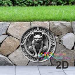 Gargoyle Sign, Garden Ornament, Metal Wall Art, D??cor, Gardener Gift, Outdoor Decoration - thumbnail 2
