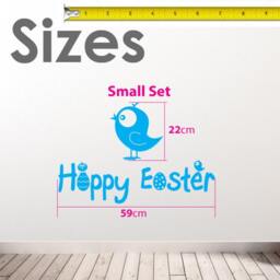 Easter Eggs Wall Stickers Kids Nursery Play Room Home Art Decoration Children Decals Removable Handmade School Bedrooms Bright Vc-A148 - thumbnail 3