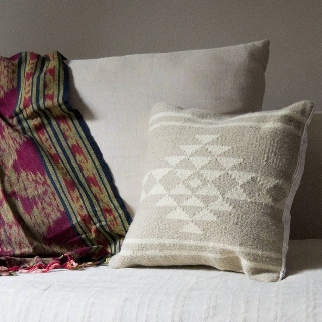 Southwestern Kilim Throw Pillow Cover - Neutral Decorative Pillowcase Set Sofa Bed Home Decor Accessories 18x18 20x20 Beige Off White - image 1
