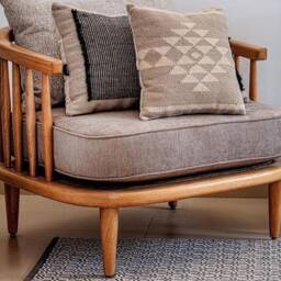 Southwestern Kilim Throw Pillow Cover - Neutral Decorative Pillowcase Set Sofa Bed Home Decor Accessories 18x18 20x20 Beige Off White - thumbnail 3