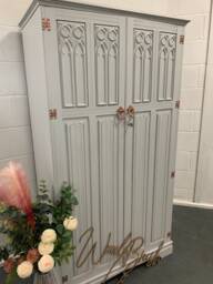 Custom Painted Vintage Wardrobe Old Charm Grey Copper Single Painted Bespoke Blue Gold You Choose Your Colour