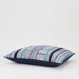 Vintage Hmong Batik Pillow Cover Handspun Ethnic Lumbar Cushion - 18x18 - thumbnail 4